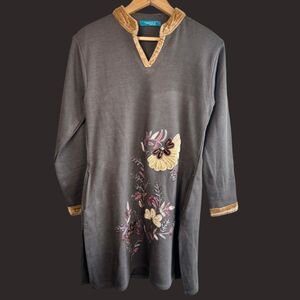 Yarden Fashion Bohemian Sweatshirt Dress W/Pockets